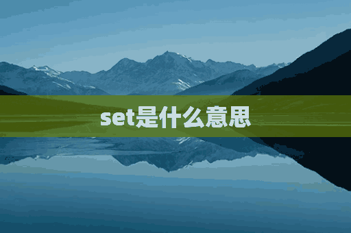 set是什么意思